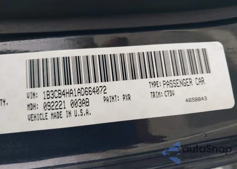 2010 Dodge Caliber Sxt z USA, uszkodzony, nr VIN 1B3CB4HA1AD664072